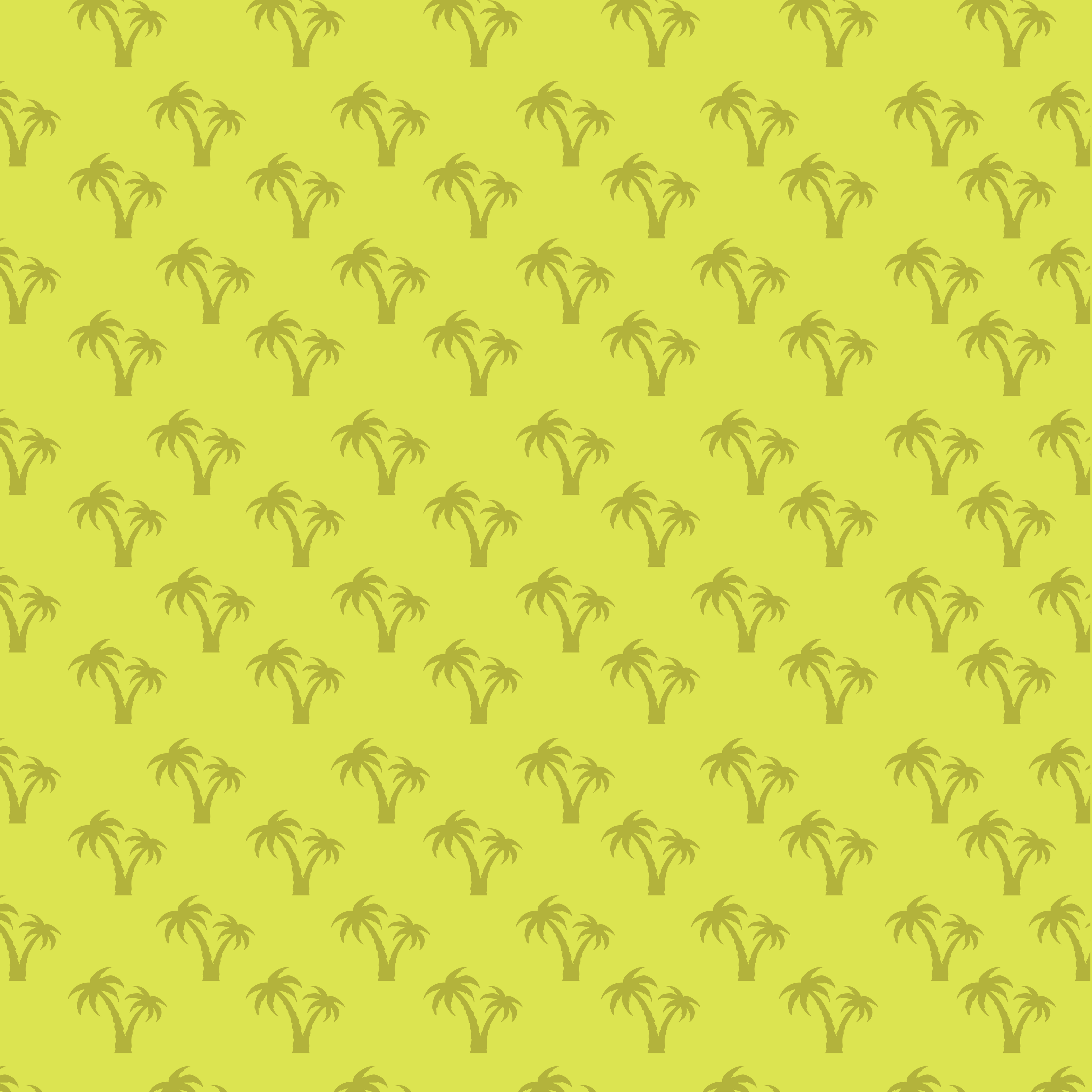 Pattern of palm trees on a green background